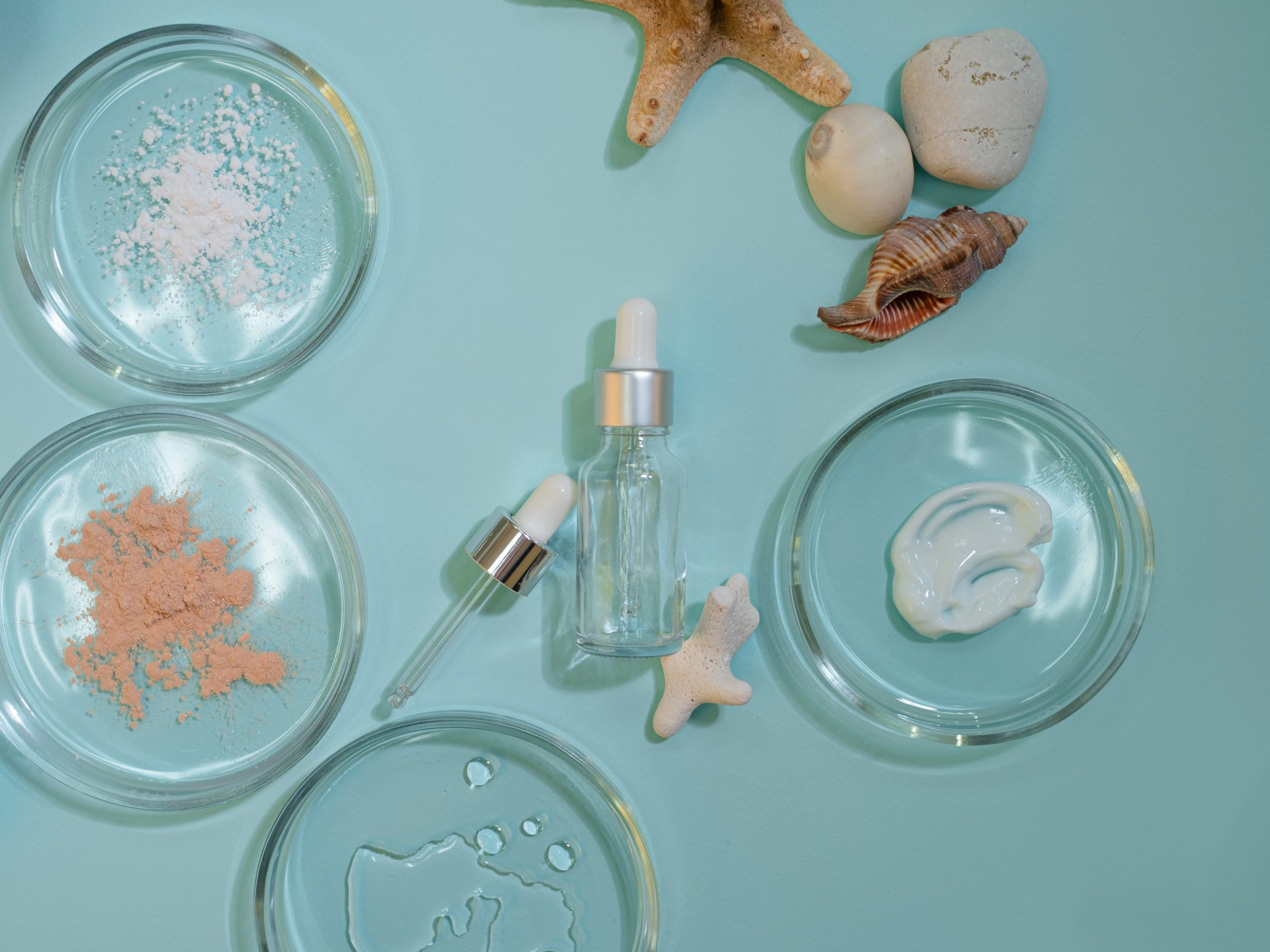 Eco-friendly cosmetics based on natural ingredients. Marine collagen and trace elements.